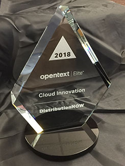 July 31, 2018 DistributionNOW Receives Cloud Innovation Award