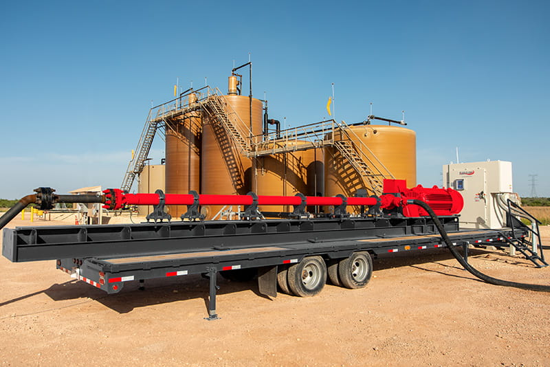 The Flex Flow mobile HPS can be used to quickly deploy and support early project commissioning, increase operational capacity or replace failed equipment. 