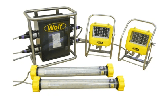 ATEX and IECEx certified, the Wolf Safety LinkEx tank lighting kits are low in voltage and provide an excellent temporary lighting solution.