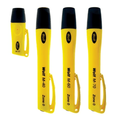 Compact and pocket-sized, these Mini and Micro torches from Wolf Safety are incredibly tough and reliable and deliver a medium spot beam.