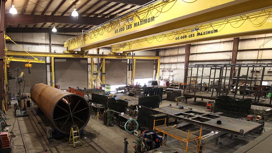 Fabrication floor at Power Service facility in Casper, WY Fabrication floor at Power Service facility in Casper, WY