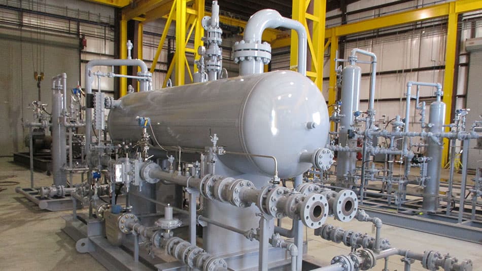Fabricated process equipment at Power Service facility in Tomball, TX Fabricated process equipment at Power Service facility in Tomball, TX