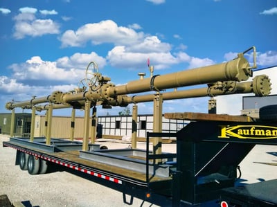 Photo: Power Service pigging launcher meter skid is loaded and ready to hit the road to keep a customer's pipelines flowing smoothly! 