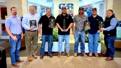 Odessa Pumps, a DNOW Company, receives six GR Pump awards for their exceptional performance during the 2022 sales year in the south-central territory.