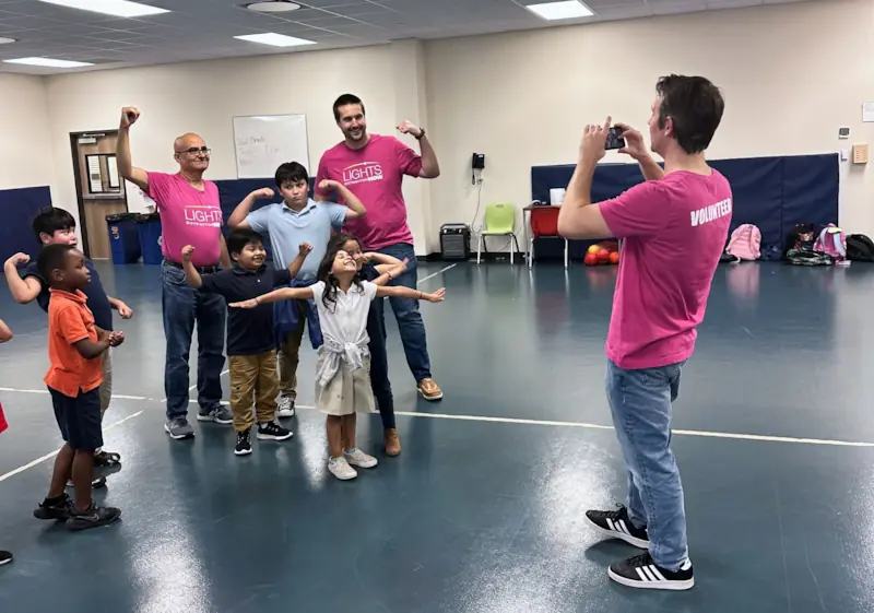 Building connections: Houston DNOW Lights volunteer team bonds over youth mentorship at the Spring Branch Boys and Girls Club.