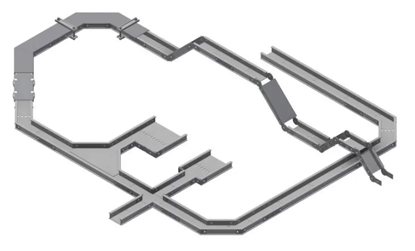 Ogalend FTE: composite cable tray system for electrical & instrumentation installations. It has pre-slotted trays, FRP material & high load capacity.