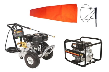 High-quality facility & dock equipment including wheel chocks, dock barricades, windsocks, air compressors, water pumps and pressure washers at DNOW.
