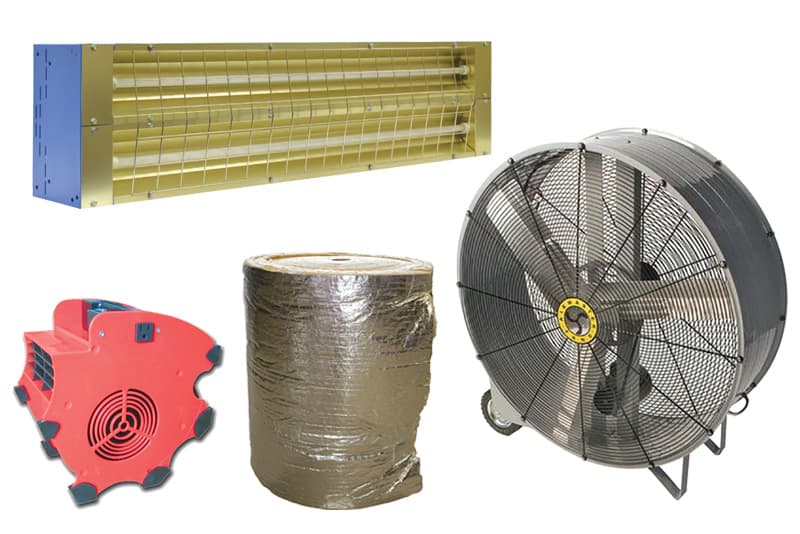 DNOW's collection of HVAC equipment including heaters, fans, blowers, and parts for year-round comfort.