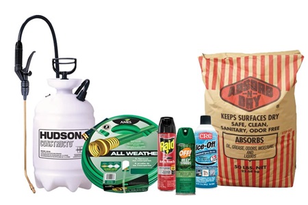 DNOW maintenance products: chemical sprayers, pest control, de-icing solutions, pressure washers, garden hoses and general upkeep items.