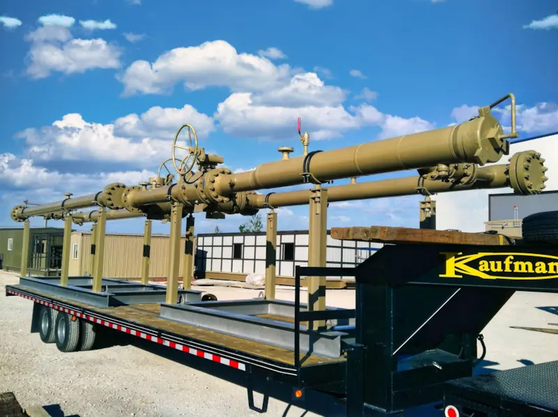 Photo: Power Service pigging launcher meter skid is loaded and ready to hit the road to keep a customer's pipelines flowing smoothly! Photo: Power Service pigging launcher meter skid is loaded and ready to hit the road to keep a customer's pipelines flowing smoothly!