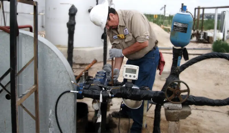 Photo of Odessa Pumps, a DistributionNOW company, expert doing a complete renewal of fluid end valve decks, stuffing box bores, faces & gasket areas. Photo of Odessa Pumps, a DistributionNOW company, expert doing a complete renewal of fluid end valve decks, stuffing box bores, faces & gasket areas.